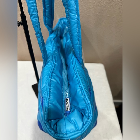 Wildfox Turquoise and Blue Lips Tote Bag - Picture 4 of 9